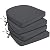 Favoyard Outdoor Chair Cushions 19"x19"x2" Set of 4 Waterproof Seat Cushion for Patio Furniture with 3-Year Fade Resistant Removable Cover Attach Straps Hidden Zipper Round Corner for Yard Garden