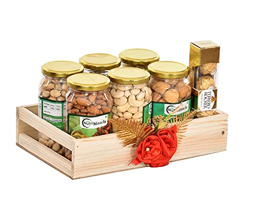 NUTRI MIRACLE Healthy Snacks Gift Hamper for Birthday | Anniversary Return Gift Hamper Basket