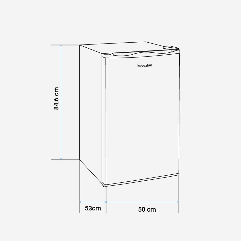 UNIVERSALBLUE Congelador Bajo Encimera Blanco | Congelador Arcón Refrigerador Vertical | Volumen 73 litros | 2 cajones abatibles + 1 | Clasificación E | Puerta Reversible |