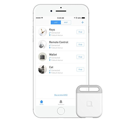 nonda Aiko Finder, Easy to Use iOS App, Rechargeable and Longer Battery Life. Bluetooth Key Finder, Phone Finder, Wallet Finder, Louder Beep, Smart Bluetooth Tracker for Pet/Car/Luggage
