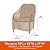 Modern Leisure Basics Patio Chair Cover - Weather-Resistant Fabric - Furniture Protection Perfect for Patio, Deck, and Porch - 33" L x 34" W x 31" H - Khaki