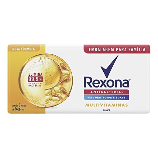Sabonete em Barra Rexona Multivitaminas 84g 6 barras