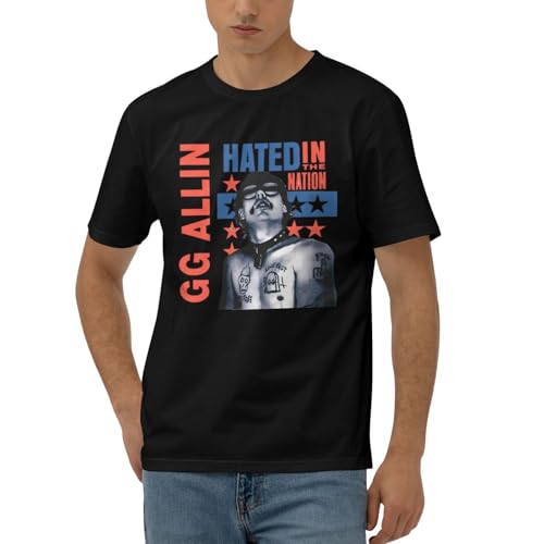 Gg Rock Allin Adult Ultra Cotton T-Shirt.Cotton,Heavyweight Cotton Black
