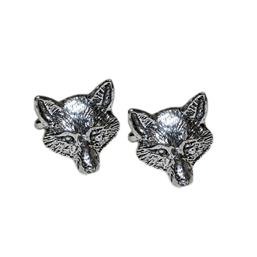 Mancuernillas Fox Head en Caja de Cuero miniatura 1