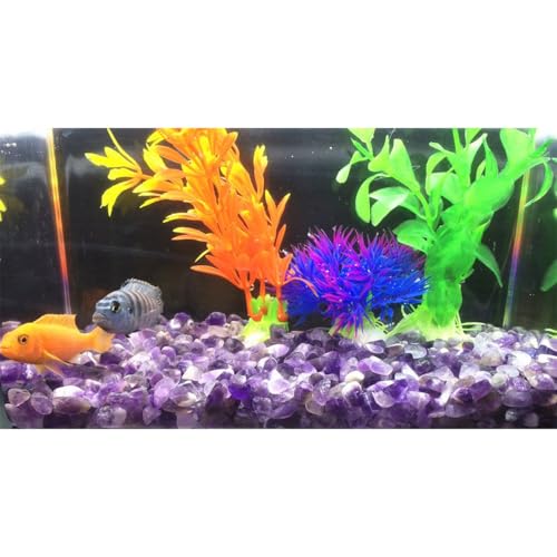 Image of WAYBER 2 Lbs /920g Natural Purple Amethyst Quartz Crystal Stones Irregular Decorative Pebble Rock Sand for Aquarium /Fish Turtle Tank /Vase Fillers /Air Plants /Succulent Plants Decor (Fill 2 Cups)