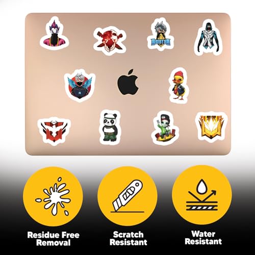 Image of Free Fire Game Stickers - 50+ Waterproof Vinyl Decals for Laptops, Phones, Bottles, Bikes & More - Gamer Merchandise & Gifts