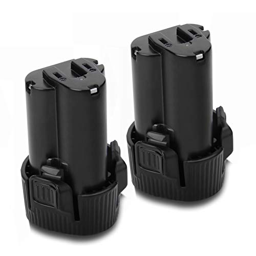 Exmate 2 Pack 10.8V 2.5Ah Li-ion Replacement Battery Compatible with Makita BL1014 BL1013 194550-6 194551-4 195332-9, 10.8V Li-ion Battery