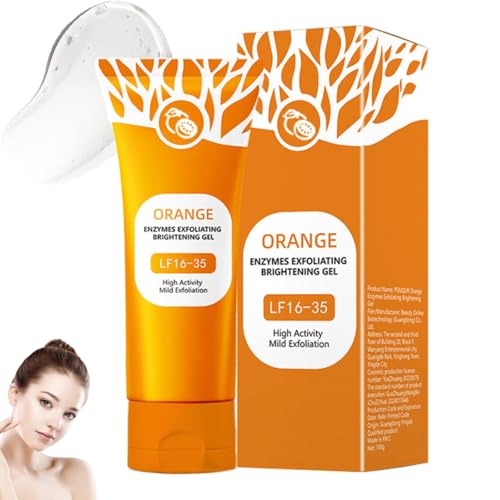 Orange Enzymes Exfoliating Gel, Orange Enzym Peeling für Gesicht und Körper, tiefenreinigend und feuchtigkeitsspendend für alle Hauttypen (1PC, 50g)