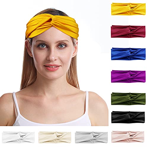 Headbands for Women,10 PCS Women's Head Bands Sport Workout Yoga Sweat Headband for Women Stretchy Cloth Fashion Headbands Headbands for Women,10 PCS Women's Head Bands Sport Workout Yoga Sweat Headband for Women Stretchy Cloth Fashion Headbands