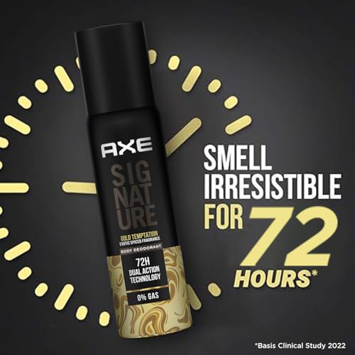 Image of Axe Signature Gold Temptation Body Deodorant |Exotic Spiced Fragrance |0% Gas |122ML