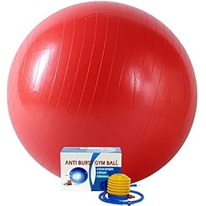1x Gym Ball Fitness 75CM Exercise Yoga Pregnancy Anti-Burst & Extra Thick, Swiss Ball with Quick Pump, Birthing Ball for Yoga, Pilates, Fitness, Pregnancy & Labour