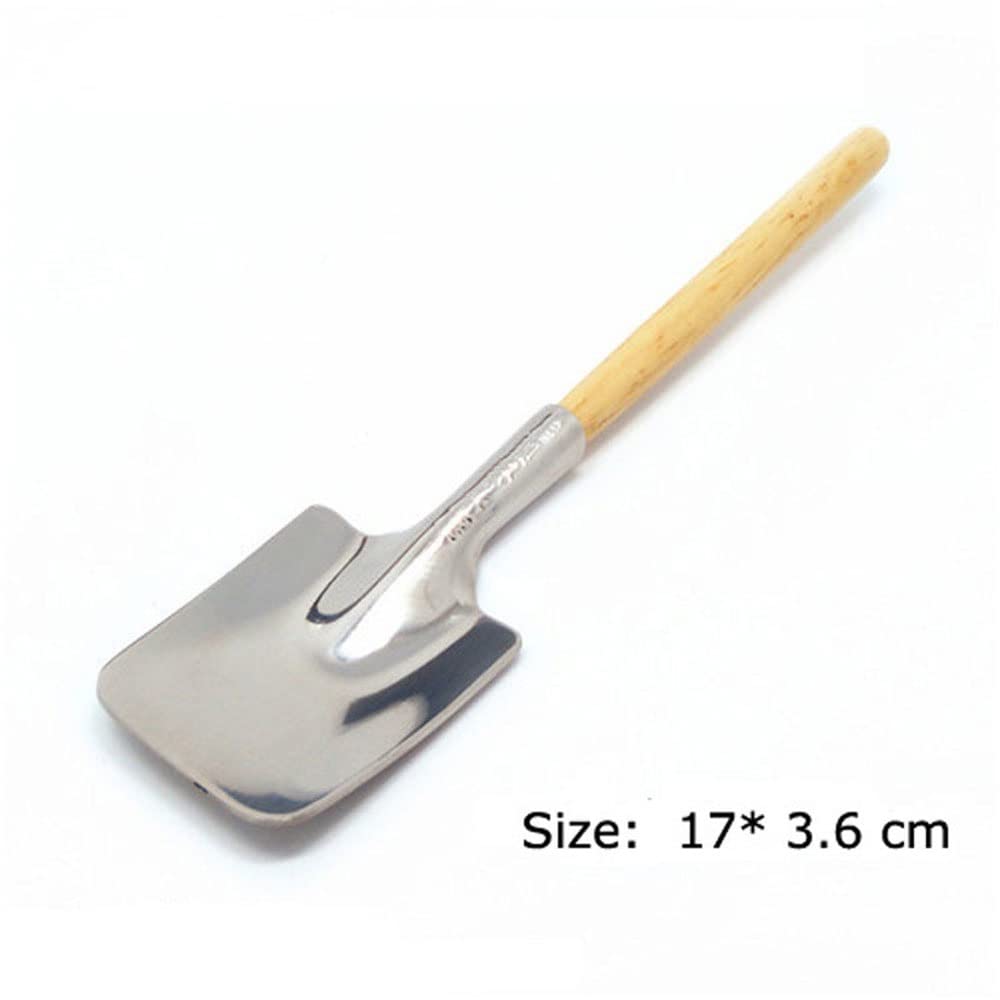 Cucharas de Café, Té Pala Plana Cuchara Cuchara de café Helado ingeniería Pala Retro Lindo Cuadrado Cabeza Cuchara Cocina Gadget Cuchara para Cocinar，Cuchara de Sopa (Quantity : 6)