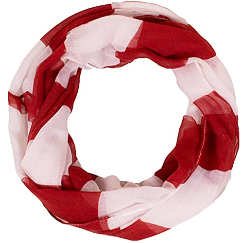 Daguanjing Fashion Lightweight Scarfs For Women Infinity Red Striped Print #TOP1