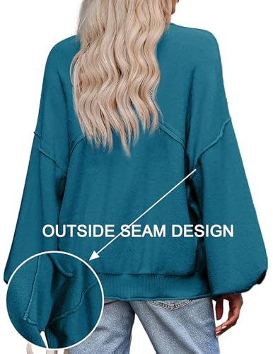 Image of Zeagoo Sweaters for Women 2025 Trendy Fall Fashion Oversized Lantern Long Sleeve Knitted Pullover Tops Outfits
