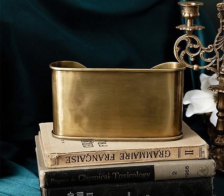 Soporte para caja de pañuelos de latón de lujo con diseño floral ornamental, mesa