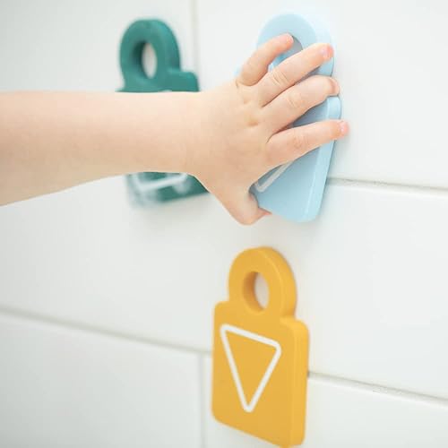 Miniatura 3 de Bella Tunno Cubo de bañera  10 piezas de juguetes de baño de espuma suave no tóxica para bebés y soporte de almacenamiento de succión de silicona