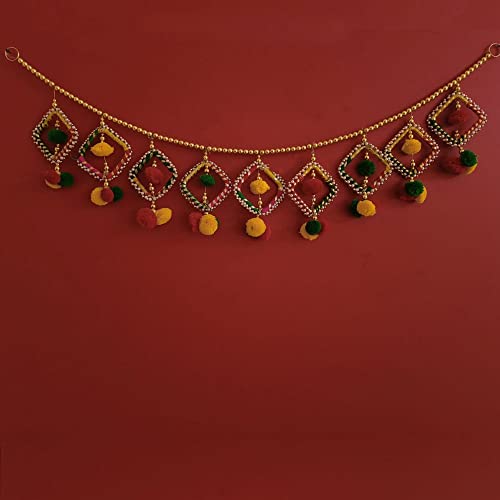 Image of Handmade Door Hanging Bandarwal Chudi Style Toran (TC-03) -Diwali New Year Inauguration Wedding Festival Home Decor Pooja (40 Inch X 6 Inch)