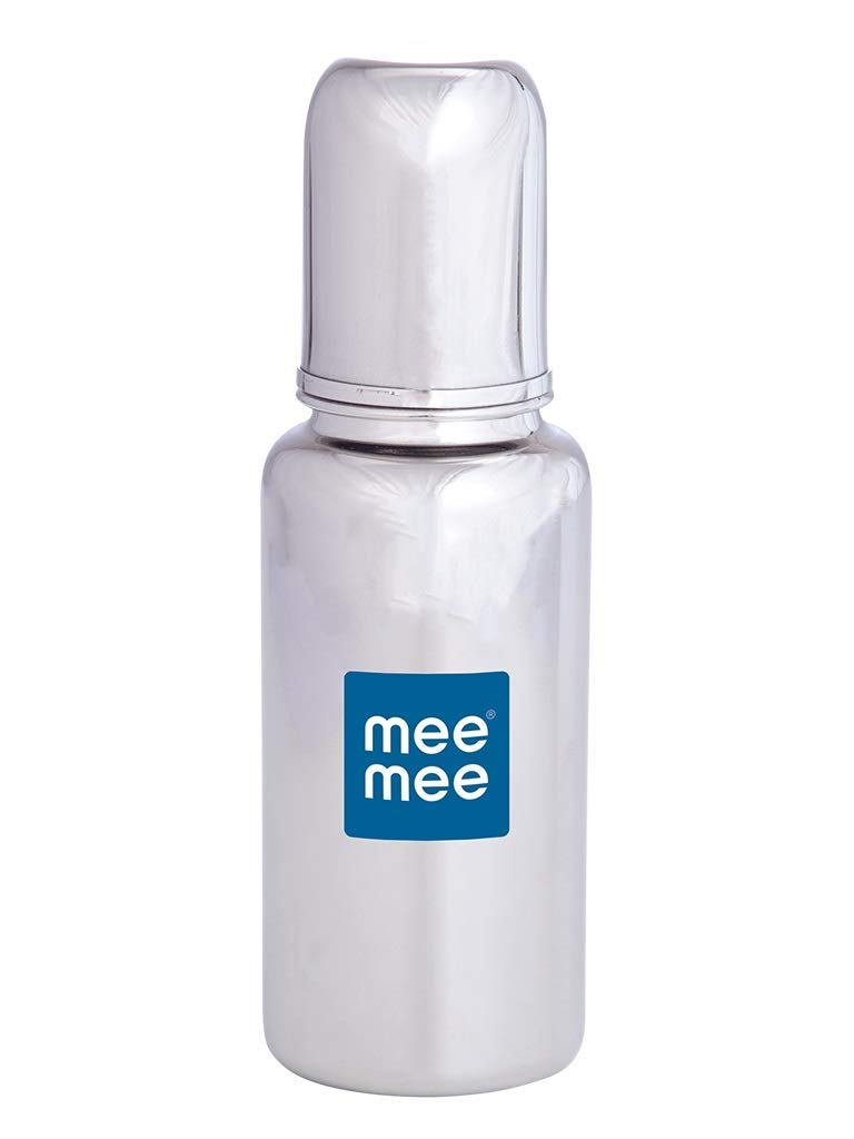 Mee Mee Baby Steel Feeding Bottle 120ml | Baby Milk Bottle with Advanced Anti Colic Valve, BPA Free, Soft Silicone Teat, Slim Neck for Babies/Infants/Newborns of 0-2 Years-image-36