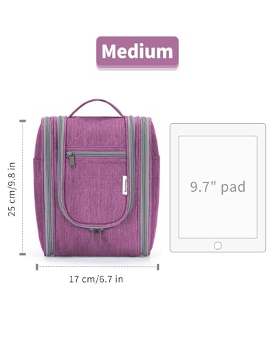 Image of Hanging Travel Toiletry Bag Kit Cosmetic Makeup Organizer for Women and Men (A-Purple)