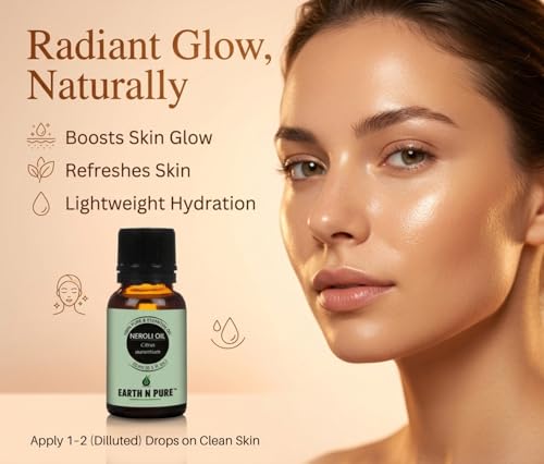 Image of Earth N Pure Neroli Essential Oil 100% Pure & Natural for Skin Care & Aromatherapy - Neroli Oil for Face, Perfume, Diffuser, Massage, Candle & Soap Making - Premium Floral Fragrance Oil- 250ml