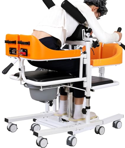 Grúa Hidráulica para Pacientes con Soporte de Elevación Asistida, Sillas de Ruedas de Cuidado Personal Elevador Hidráulico de Pacientes Transferencia Corporal