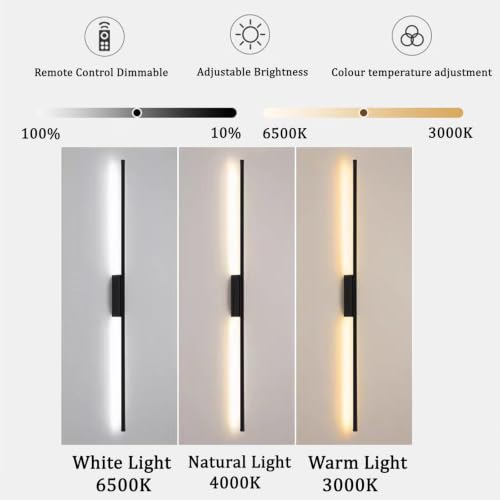 Iluminación dormitorio y pasillos con aplique LED moderno largo 4