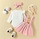 Zukmuk Babykleidung Neugeborene Baby Body+Rock+Stirnband Baby Mädchen Set Kleidung Baby Kleidung Mädchen 0-6 Monate (6-9 Monate, Rosa I)