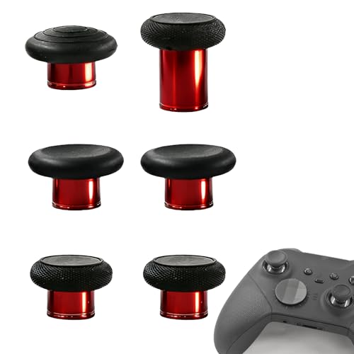 Image of 6 in 1 Metal Thumbsticks Replacement for Xbox Elite Series 2 Controllers, Thumbsticks for Elite Series 2 Core Controllers, Elite Series 2 Controller Replacement Thumbsticks,Red