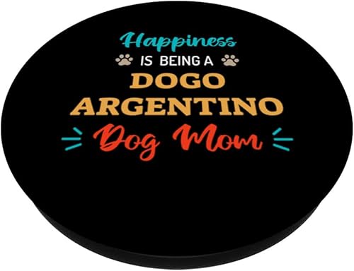 Miniatura 2 de Happiness is being a Dogo Argentino Dog Mom PopSockets PopGrip intercambiable