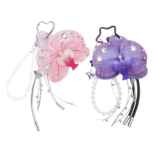 Porte-clés fait main en perles et franges, élégant bijou de sac artisanal pour femme