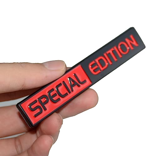 Image of 2Pc Special Edition Emblem 3D Fender Badge Car Truck Sticker Decal Fit for Universal Car Truck SUV (Red Black)