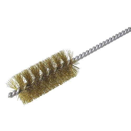 Image of Brush Research 84 Ring Handle Tube Brush, Brass, 1-3 /8 inch Diameter x 12 inch Overall Length (Pack of 1)