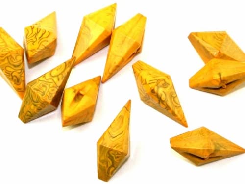 Dill Crystal Rock Shaped Toggle Buttons Mustard Yellow - per Button