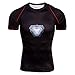 HOOLAZA Avengers Super Heroes Hombres Camiseta de compresión de Manga Corta Hombre Fitness Gym Entrenamiento Tops Iron Man