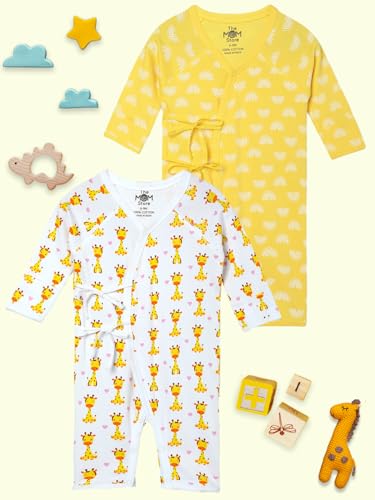Image of The Mom Store Baby Romper Jabla Style Combo For Boys And Girls | Cotton | Soft Infant Bodysuit | Trendy Stylish Sleepwear For Newborn Baby | Printed | Unisex Comfortable Everyday Baby Wear