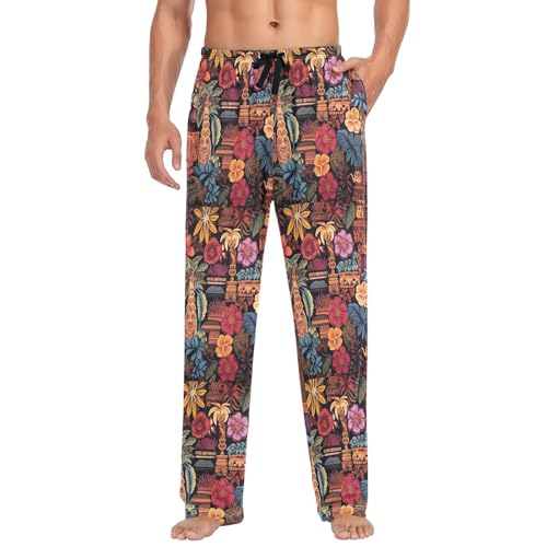 Tropical Elements Men's Pajamas Pants Cotton Sleep Bottoms Pants Lounge Sleepwear - S