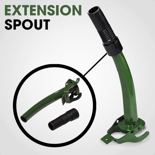 RocwooD Jerry Fuel Can 20 Litre Army Green Metal Gas Diesel Gasoline Petrol Oil Durable Travel 3 Welded Handles Portable Container For Cars Trucks Motorcycle Extension Spout 9 RocwooD Jerry Fuel Can 20 Litre Army Green Metal Gas Diesel Gasoline Petrol Oil Durable Travel 3 Welded Handles Portable Container For Cars Trucks Motorcycle Extension Spout - Image 9