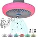 LED Plafonnier Invisible Ventilateur de plafond avec éclairage, Télécommande/APP Dimmable Silencieux Moderne Lampe de plafond de ventilateur, RGB Musique Lampe de ventilateur Vitesse du vent réglable