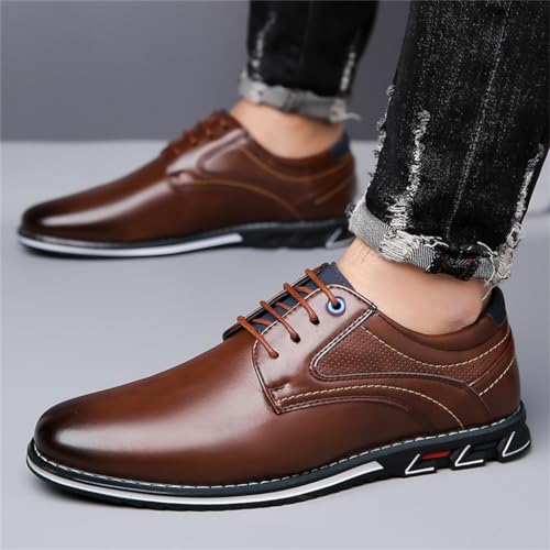 Veslesth Men Casual Business Dress Shoes Lace Up Comfort Oxford for Male Working Driving3