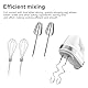 PARFCO Handmixer Zubehörset, 6 Stück Handmixer Zubehörset, Edelstahl Zubehörsets Rührbesen, Rührstab und Knethaken, für Schlagen Eiern und Kneten Teig