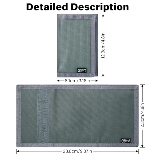 Men’s Nylon Trifold Wallet with 6 Page Wallet Insert, Ultra Thin and Security Wallet with ID Window for Card Cash Holder, Modern Fashion Purse Gifts for Teen Boys Men Women -Dark Gray2