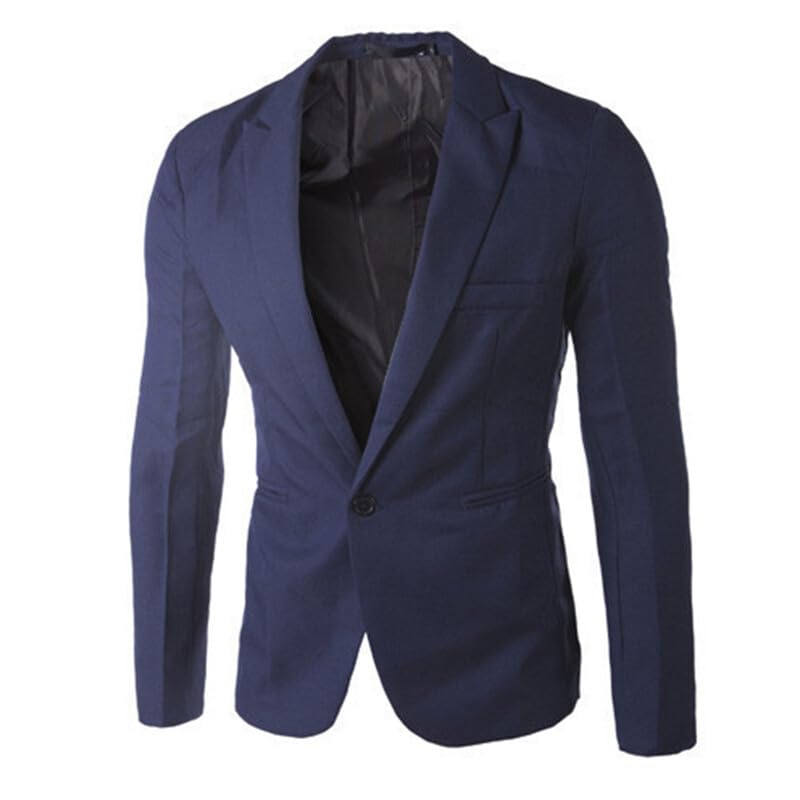 Chaqueta informal de negocios azul marino perfecta para bodas de día y eventos de gala