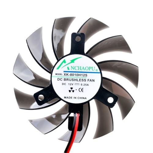 Ventilateur de refroidissement carte graphique XK-8010H12S 75mm 12V pour routeur et mini PC