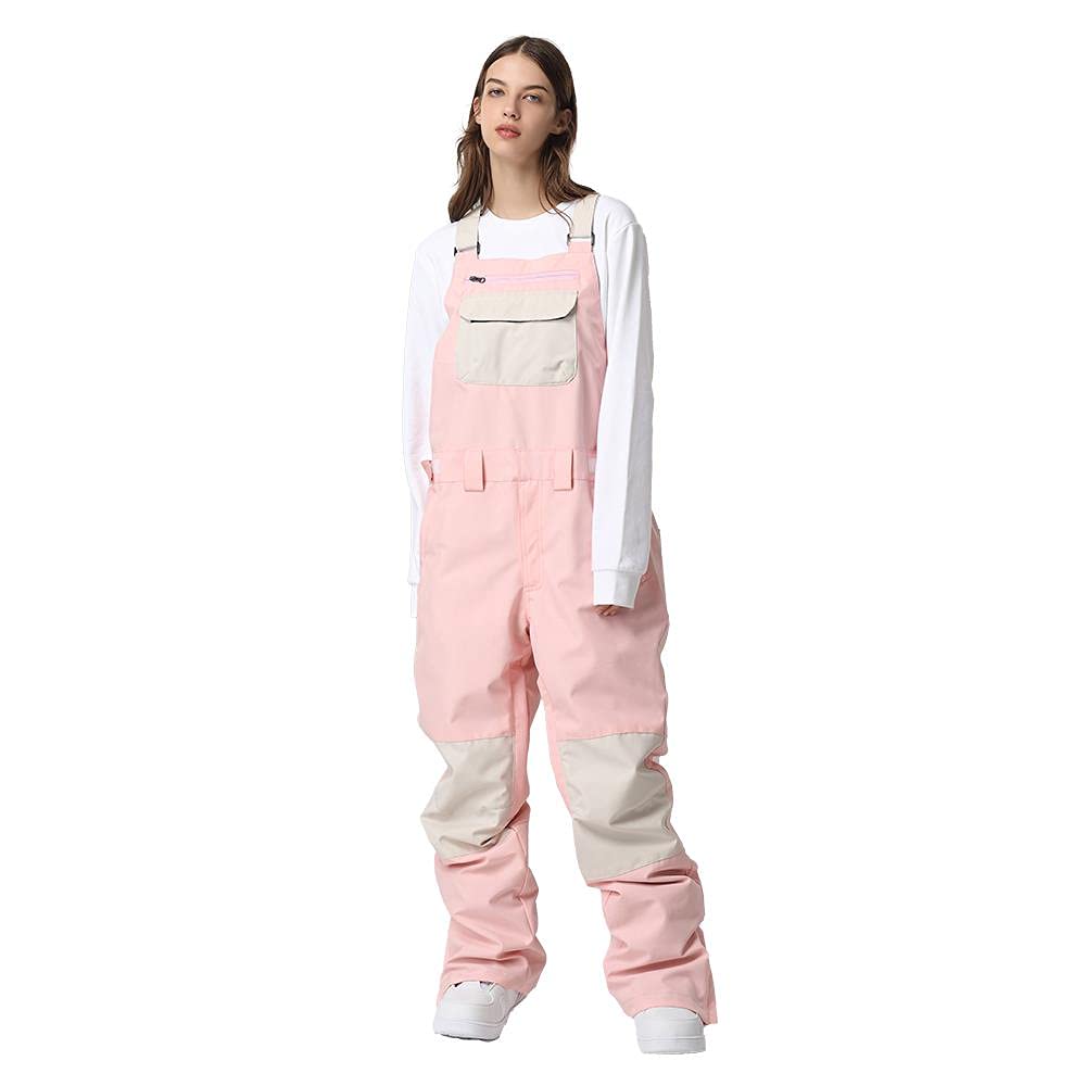 SEARIPEWomen and Mens Snow Bibs Adjustable Overalls Pants Wear-resistant Bib Hiking Climbing Insulated Ski Pants
