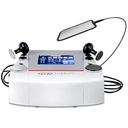 WDDEYYDS Máquina de Diatermia Tecar Therapy,Máquina Terapéutica de 448kHz para Dolor Corporal,CET/Ret para Rehabilitadores Deportivos/Terapeutas Deportivos,4 Modos y 10 Partes del Cuerpo para Elegir