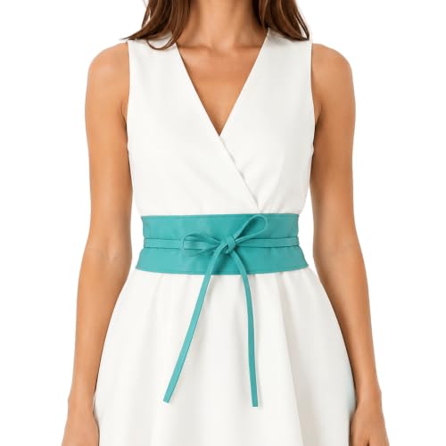 Image of FASHIONGEN - Woman Italian leather Obi belt, CASSIANE