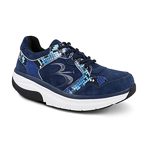 Gravity Defyer Women's G-Defy Silvanit Athletic Shoes - Hybrid VersoShock Proven Performance Shock-Absorbing Leather Pain Relief Shoes