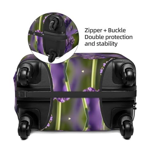 Lavender Flower s Luggage Covers For Suitcase Approved,Suitcase Cover Protector Fit 18-32 InchLuggage4