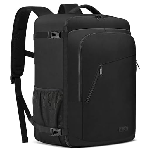 Mochila Viaje Cabina Avion 55x35x25 Equipaje de Mano 55x35x25 para Air Europa 48L Bolsa de Viaje Hombre Mujer Maletas de Viaje Cabina Mochila Portatil 18.4 Pulgadas con Puerto USB para Trabajo Negro