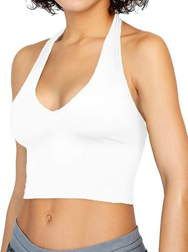 PINOVO Tank Top for Women_(Halter_Sando_A_Black & White_S) - Image 2 thumbnail
